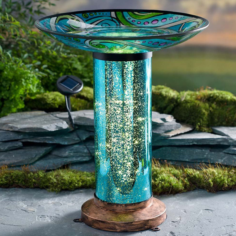 Glass bird baths discount